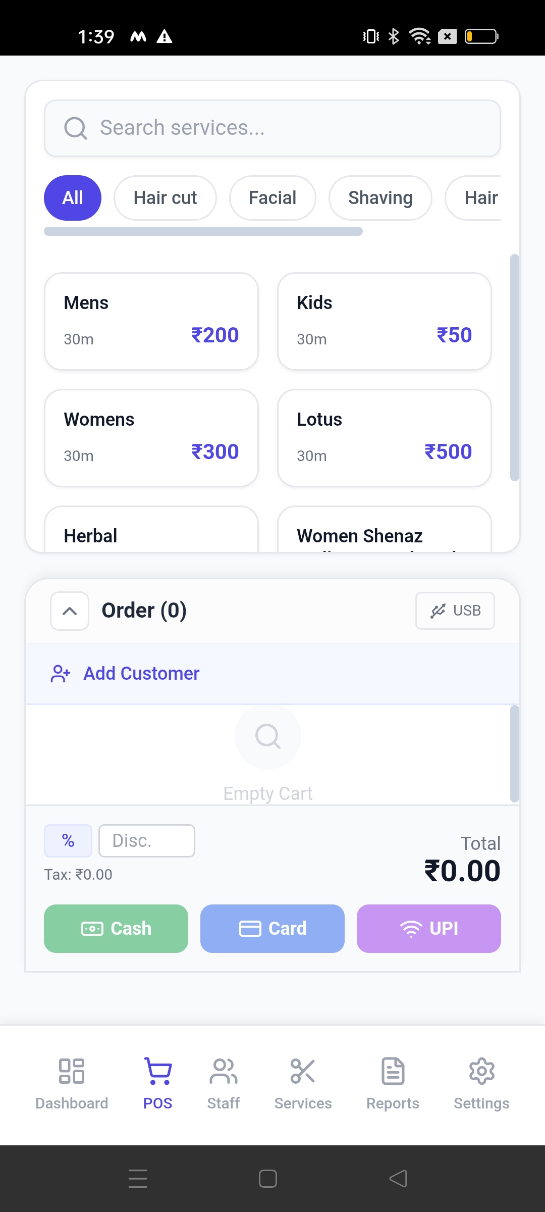 Smart Table Management Interface